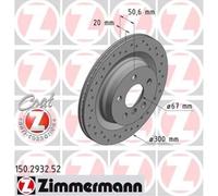 ZIMMERMANN 2x Disques de Frein Arrière Ø300 MM pour BMW X1 F48 xDrive20d