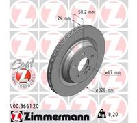 ZIMMERMANN 2x Disques de Frein Arrière Ø320 MM pour Mercedes-Benz CLASSE W221
