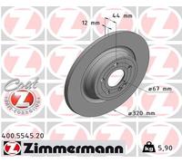ZIMMERMANN 2x Disques de Frein Arrière Ø320 pour Mercedes-Benz W177 B