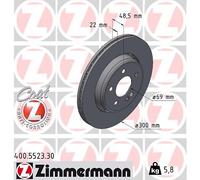 Zimmermann 2X Disques De Frein Arrière Ventilés Revêtus Pour Mercedes S205 W205