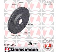 Zimmermann 2X Disques De Frein Avant Ventilés Revêtus Pour Mercedes W177 W247