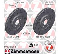 ZIMMERMANN 600.3215.53 Disque de frein