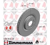 Disque de frein ZIMMERMANN 400.3612.20