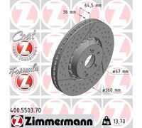 ZIMMERMANN 400.5503.70 Disque de frein pour MERCEDES-BENZ