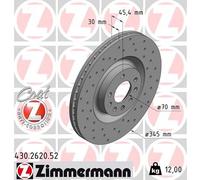 2x ZIMMERMANN 430.2620.52 Sport Coat Z Disque de frein pour SAAB 9-3 (YS3F)
