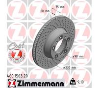 ZIMMERMANN 460.1563.20 Disque de frein pour PORSCHE