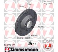 ZIMMERMANN 460.1563.55 Disque de frein pour PORSCHE