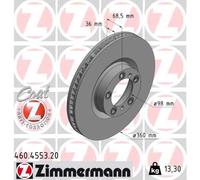 ZIMMERMANN 460.4553.20 Disque de frein pour AUDI,PORSCHE