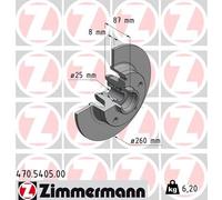 ZIMMERMANN 470.5405.00 Disque de frein pour RENAULT