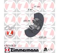 ZIMMERMANN 470.5408.20 Disque de frein pour RENAULT