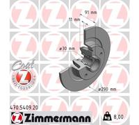 ZIMMERMANN 470.5409.20 Disque de frein pour RENAULT