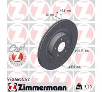 ZIMMERMANN 550.5604.52 Disque de frein pour TESLA