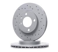 2x Disque de frein ventilé de l'intérieur 600.1594.52 ZIMMERMANN pour AUDI VW