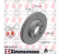 ZIMMERMANN 600.3224.20 Disque de frein pour PORSCHE,VW