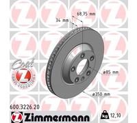 ZIMMERMANN 600.3226.20 Disque de frein pour AUDI,PORSCHE,VW