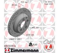 ZIMMERMANN 600.3229.54 Disque de frein pour AUDI,PORSCHE,VW