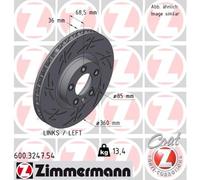 ZIMMERMANN 600.3247.54 Disque de frein pour PORSCHE,VW