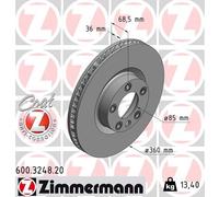ZIMMERMANN 600.3248.20 Disque de frein pour PORSCHE,VW