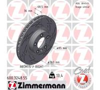 ZIMMERMANN 600.3248.55 Disque de frein pour PORSCHE,VW