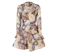 Zimmermann - Alchemy Peplum Mini Dress - Femme - Robes - Multicolore - Taille: 38 FR