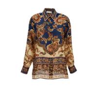 Zimmermann - Aster Relaxed Shirt - Femme - Blouses et Chemises - Multicolore - Taille: 56 FR