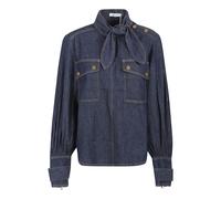 Zimmermann - Blouse Cargo en Denim - Femme - Blouses et Chemises - Bleu - Taille: 38 FR