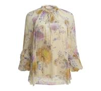 Zimmermann blouse femme blanc en pure viscose transparente à volants - 0