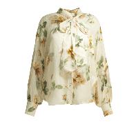 Zimmermann blouse femme blanche en viscose et soie à motif floral - 2