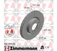 ZIMMERMANN Coat Z Disque de frein Avant droit pour BMW 3 Berline (E36) 315mm