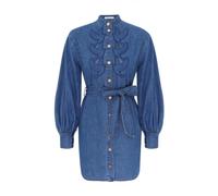 Zimmermann - Denim Applique Mini Dress - Femme - Robes - Bleu - Taille: 36 FR
