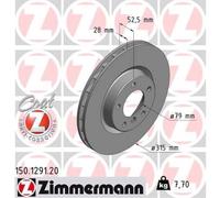 ZIMMERMANN Disque de Frein Ø315 Ventilé avant Droit Convient pour BMW 3er E36