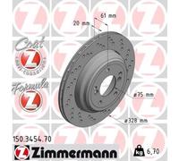 ZIMMERMANN Disque De Frein Ø328 Ventilé Arrière Droit Pour BMW Z4 Coupe E46 E85