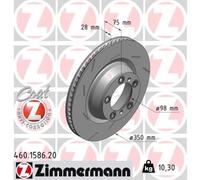 ZIMMERMANN Disque De Frein Ø350 Ventilé Arrière Gauche Pour Porsche Panamera 970