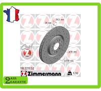 Zimmermann Disque de frein 51767384 ALFA ROMEO 159 939_ 2005-2012 2.0L Sedan