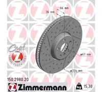 ZIMMERMANN 150.2980.20 Disque de frein