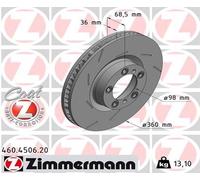 ZIMMERMANN Disque de Frein Ventilé À L'Avant Gauche Pour Porsche Cayenne Ya 971