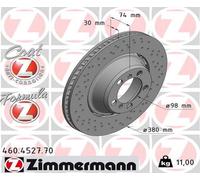 ZIMMERMANN Disque De Frein Ventilé Arrière Droit Compatible Pour Porsche 911 991