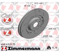 ZIMMERMANN Disque De Frein Ventilé Avant Droit Compatible Pour Porsche Macan 95B