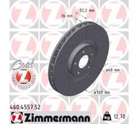 ZIMMERMANN Disque de Frein Ventilé Avant Gauche Convient pour Porsche Macan 95B