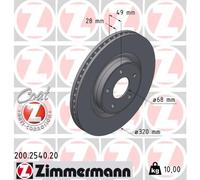 ZIMMERMANN Disques De Frein Avant Ventilés Pour Infiniti Q50 Nissan Pathfinder