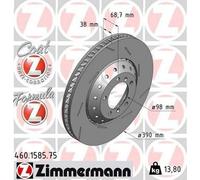 ZIMMERMANN 460.1585.75 Disque de frein