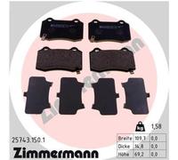 ZIMMERMANN Garnitures de Freins Arrière pour Jeep Grand Cherokee IV Tesla Modèle