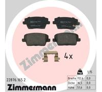ZIMMERMANN Jeu de garnitures de frein, frein à disque arrière 22876.165.2