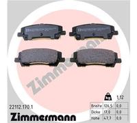 ZIMMERMANN Jeu de garnitures de frein, frein à disque (taille : 1 jeu)