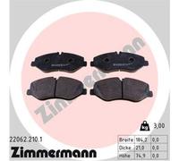 ZIMMERMANN Kit De Plaquettes De Frein Avant Pour Mercedes V-Klasse Vito Tourer