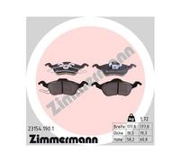 Plaquettes de frein 23154.190.1 ZIMMERMANN pour FORD FOCUS I FOCUS I Turnier