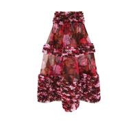 Zimmermann - Luna Ruffle Midi Skirt - Femme - Jupes - Multicolore - Taille: 40 FR