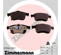 ZIMMERMANN Plaquette de Freins Bremsbelegsatz Avant Système ATE pour Fiat 500L