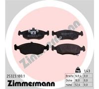 ZIMMERMANN Plaquettes Bremsbelegsatz Avant pour Panda de Fiat Van Lancia Ypsilon