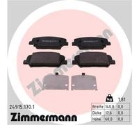 ZIMMERMANN Plaquettes De Frein Avant Pour Hyundai i30 Coupe KIA Cee'D
